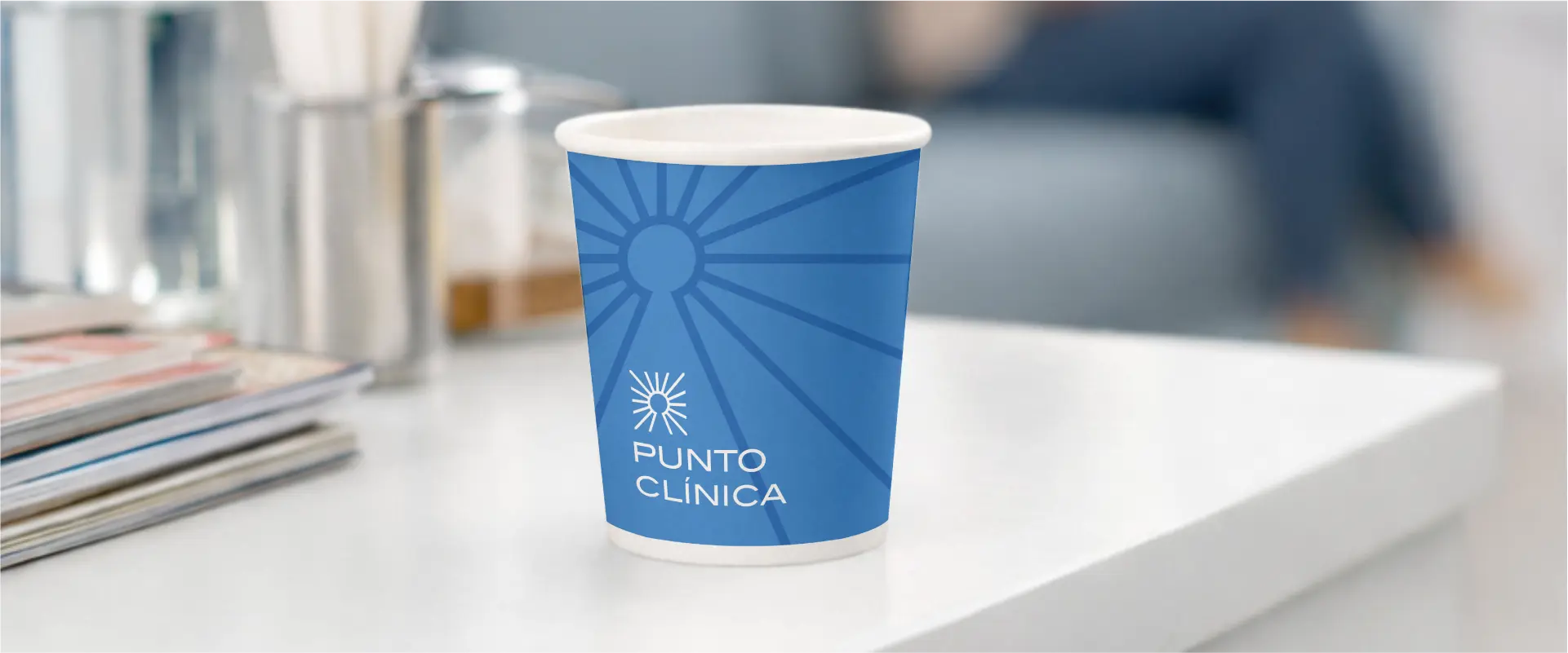 Copo personalizado para clínica